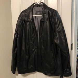Izod Leather Jacket XXL